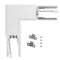 White L-Shape Connector Use with Konlite Architectural Linear Light Fixture 