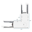Dimensions of White L-Shape Connector Use with Konlite Architectural Linear Light Fixture 
