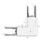 Dimensions of White L-Shape Connector Use with Konlite Architectural Linear Light Fixture 