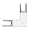 Back of White L-Shape Connector Use with Konlite Architectural Linear Light Fixture 