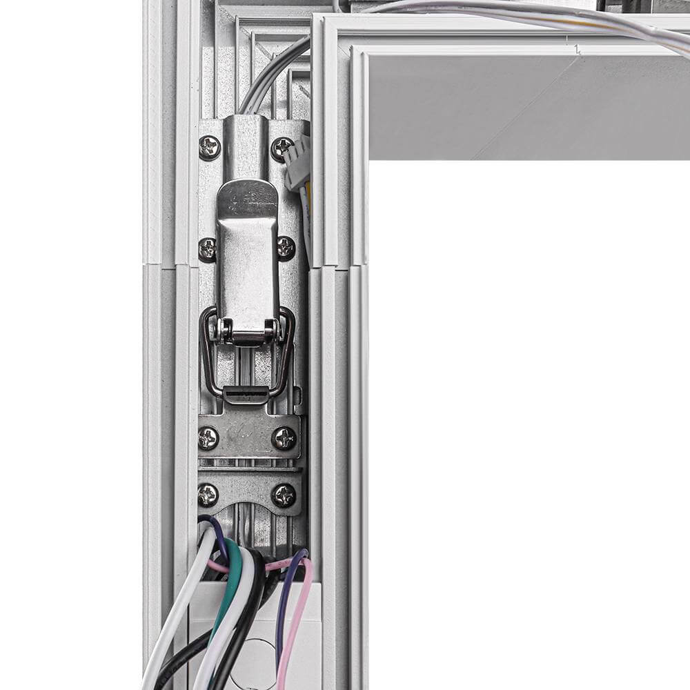 Connection of White L-Shape Connector Use with Konlite Architectural Linear Light Fixture 