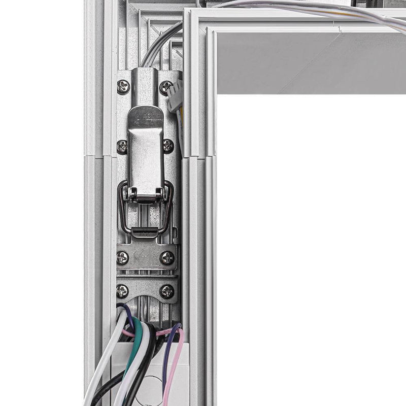 Connection of White L-Shape Connector Use with Konlite Architectural Linear Light Fixture 