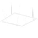 White L-Shape Connector Use with Konlite Architectural Linear Light Fixture 
