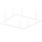 White L-Shape Connector Use with Konlite Architectural Linear Light Fixture 