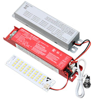 LED driver and LED light bar with connectors on a white background
