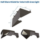 240w Vela Parking lot side shield dimensions