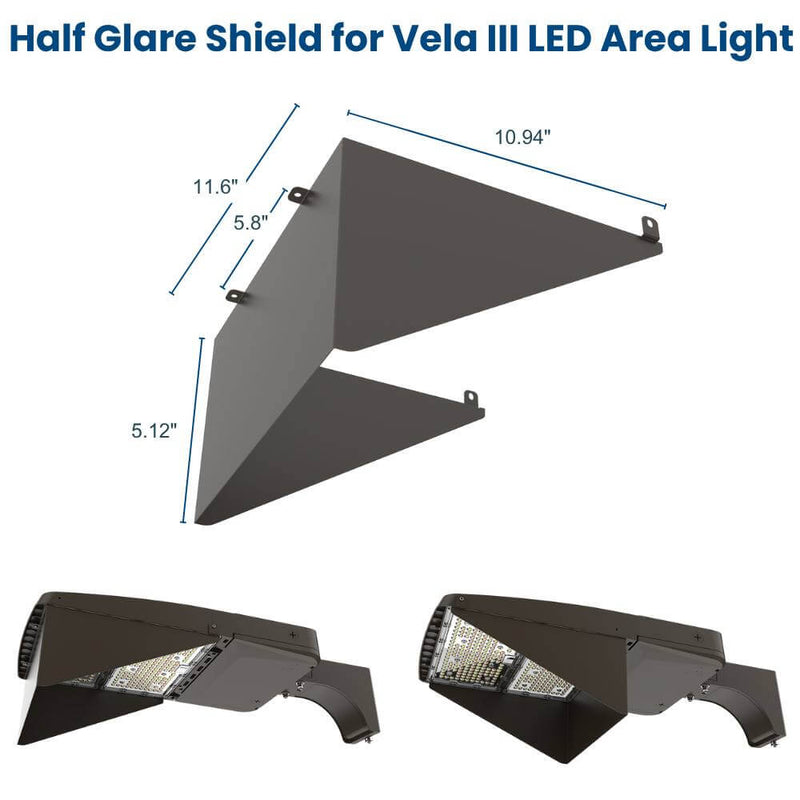 310w Vela Parking lot side shield dimensions