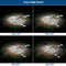 Photometric analysis of 70W Konlite Black outdoor Postop light fixture output for different wattage and throw distances.