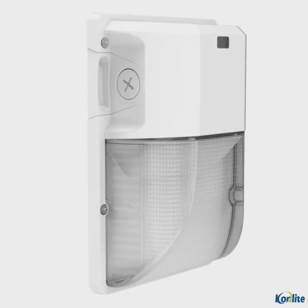 Konlite WM7 Mini LED Wall Pack White Fixture 360° rotation video