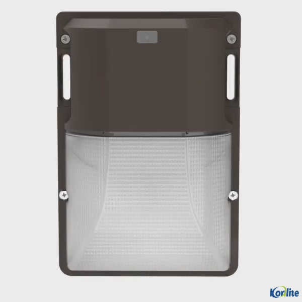 Konlite WM7 Mini LED Wall Pack Dark Bronze Fixture 360° rotation video