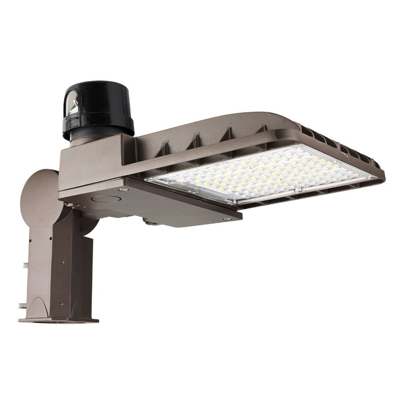 Konlite LED Outdoor Area Light - 100W - bottom side view - photosensor