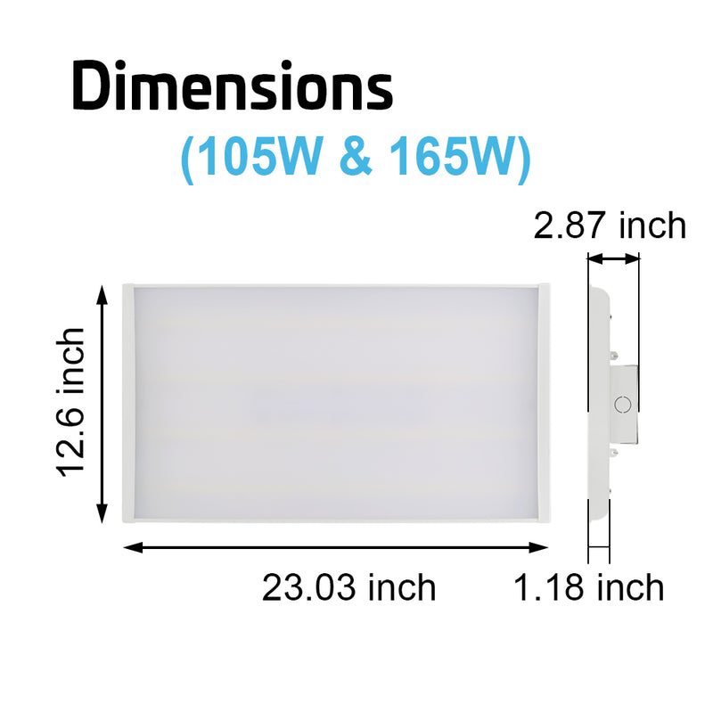 165w LED Linear Highbay Dimensions