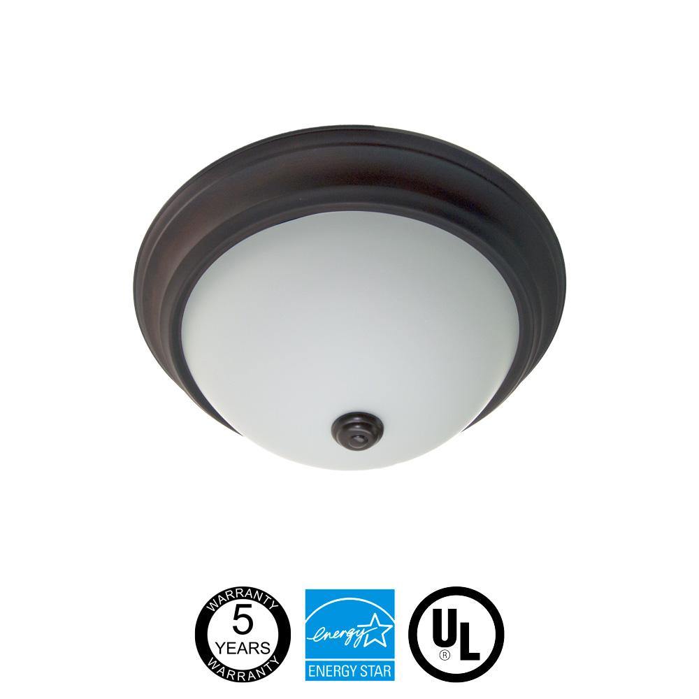 Flush mount LED fixture oil rubbed bronze
