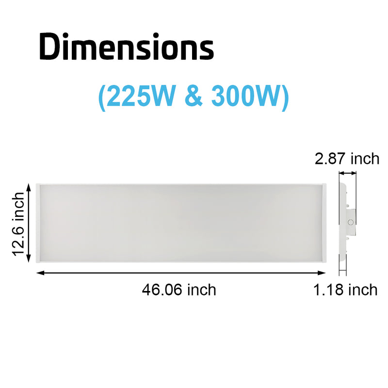 300W Konlite Linear Highbay light Dimensions