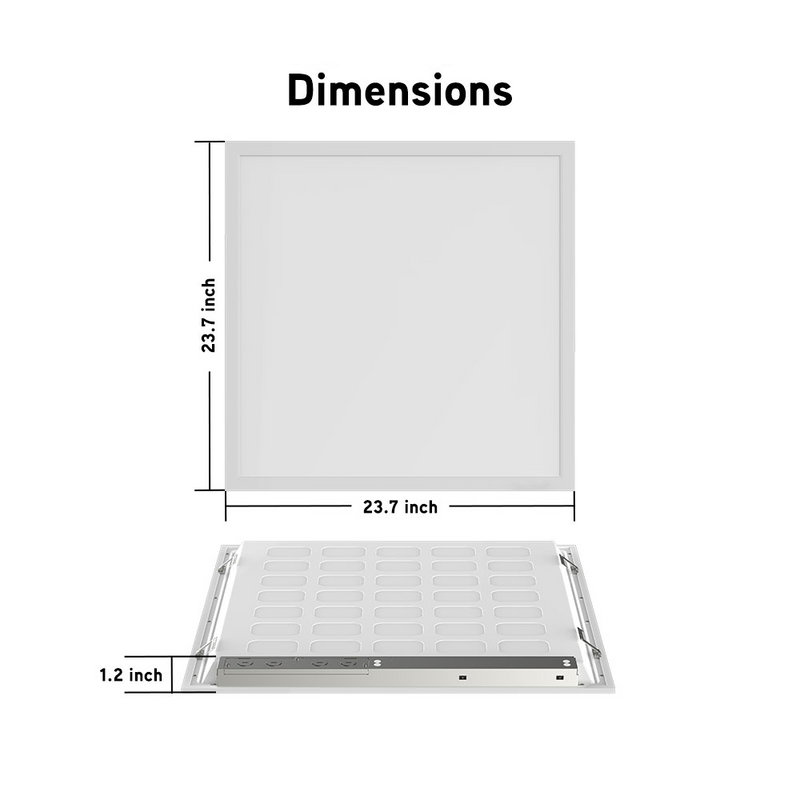 2x2 LED panel light dimensions
