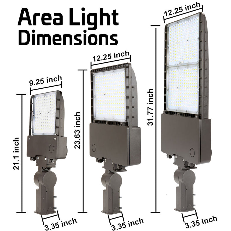 Konlite LED Outdoor Area Light - 70W - Type V - 120-277V - 9800 Lumens - 5000K - 150W Equal
