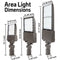 Konlite LED Area Light - 200W - Type IV - 120-277V - 24800 Lumens - 5000K - 600W Equal