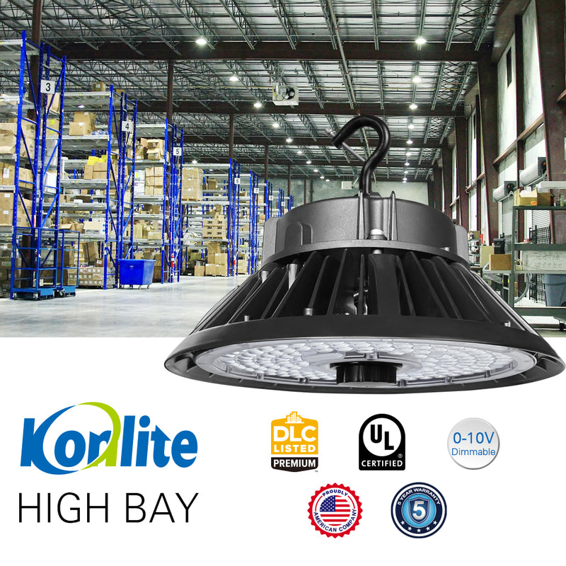 LED round High bay in a warehouse