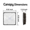 Canopy dimensions for Konlite LED Area Light