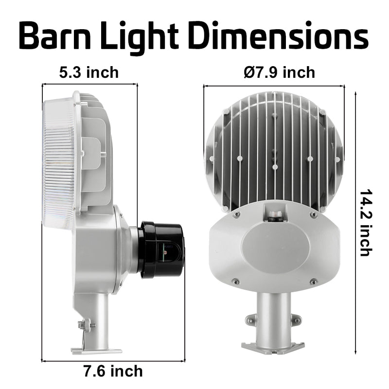 Konlite LED Barn light dimensions