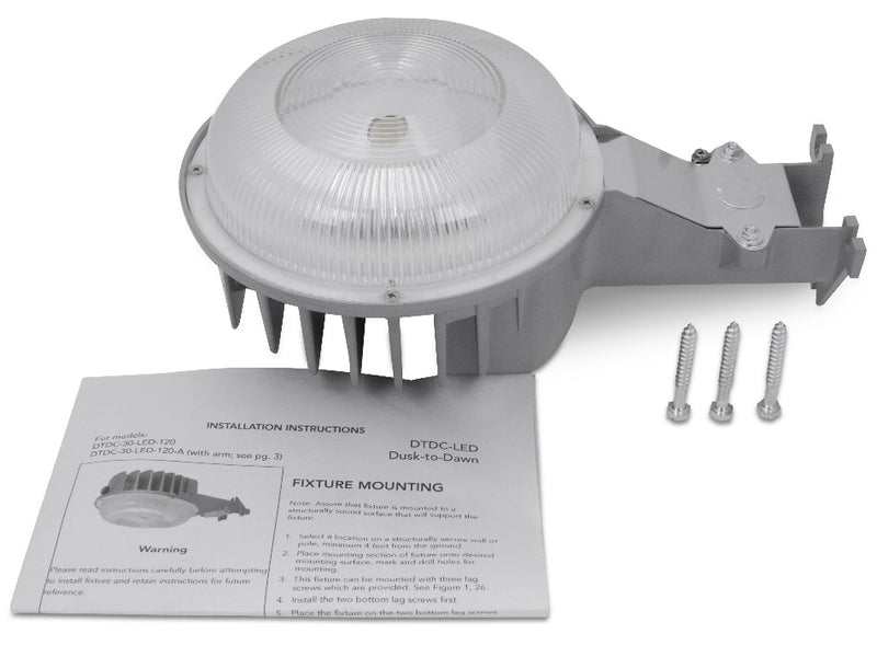 Howard Lighting LED Barn Light With Photocell with hardwire and installation guide