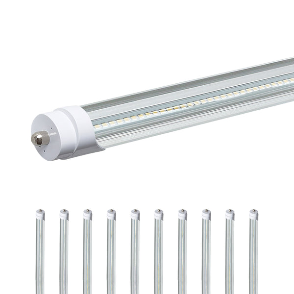 10 pcs 32W 8ft Ballast Bypass clear lens T8 LED Tube Light with FA8 Base