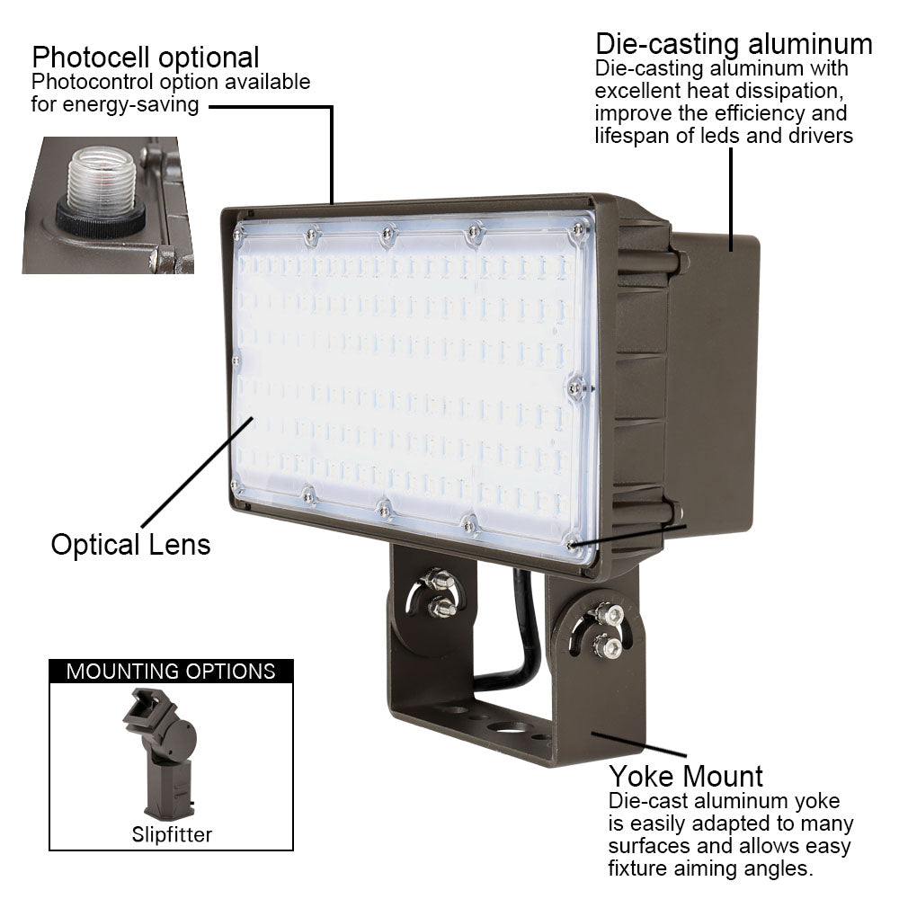 Konlite 135W LED Outdoor Flood Light full feature