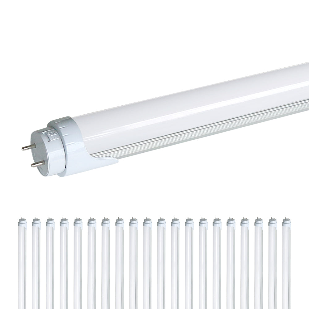 20 Pack 4FT LED T8 Ballast Bypass Type B Light Tube, 18W, 2400lm for Single-Ended  Dual-Ended Connection, 5000K, Frosted Lens, T8 T10 T12 T - 2