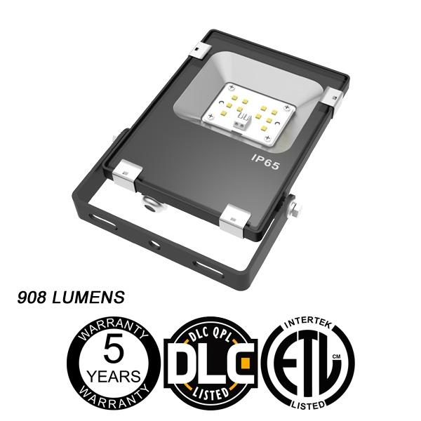 LED One Distribution LED Outdoor Flood Light Yoke Mount 10W 120-277V 908 lumens 5000k Not Dimmable IP65 5 Year Warranty