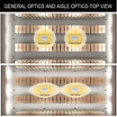 Aisle optical vs. general optical on linear high bays