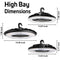 Konlite 180W Round UFO Highbay - 24000 Lumens - 4000K Cool White - Frost Diffuser - 600W Equal -120-277V