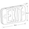 LED Exit Sign - Double Sided Red Lettering - Battery Backup - 120/277V