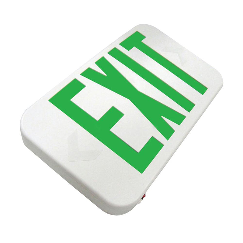 LED Exit Sign - Double Sided Green Lettering - 120/277V