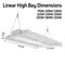 Konlite PAVO III LED highbay light dimensions 