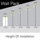 Konlite LED Wall Pack Light With Photocell - 80W wall pack height of installation