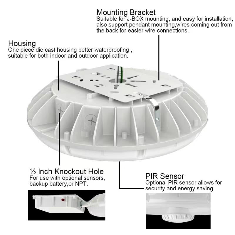 Konkonlite white LED canopy light details and options