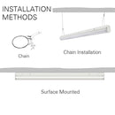 4ft Linear LED Strip Fixture Product installation ways