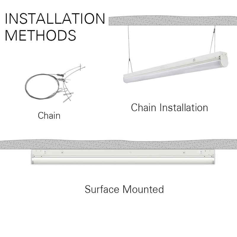 4ft LED Strip light fixture installation methods