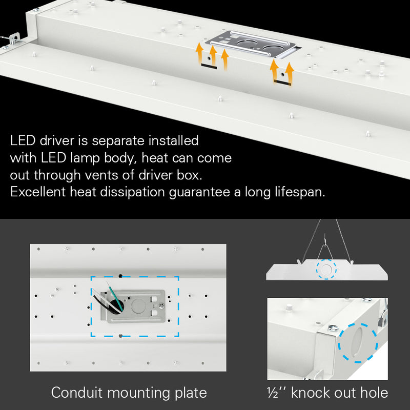 konlite LED Linear highbay mounting details 