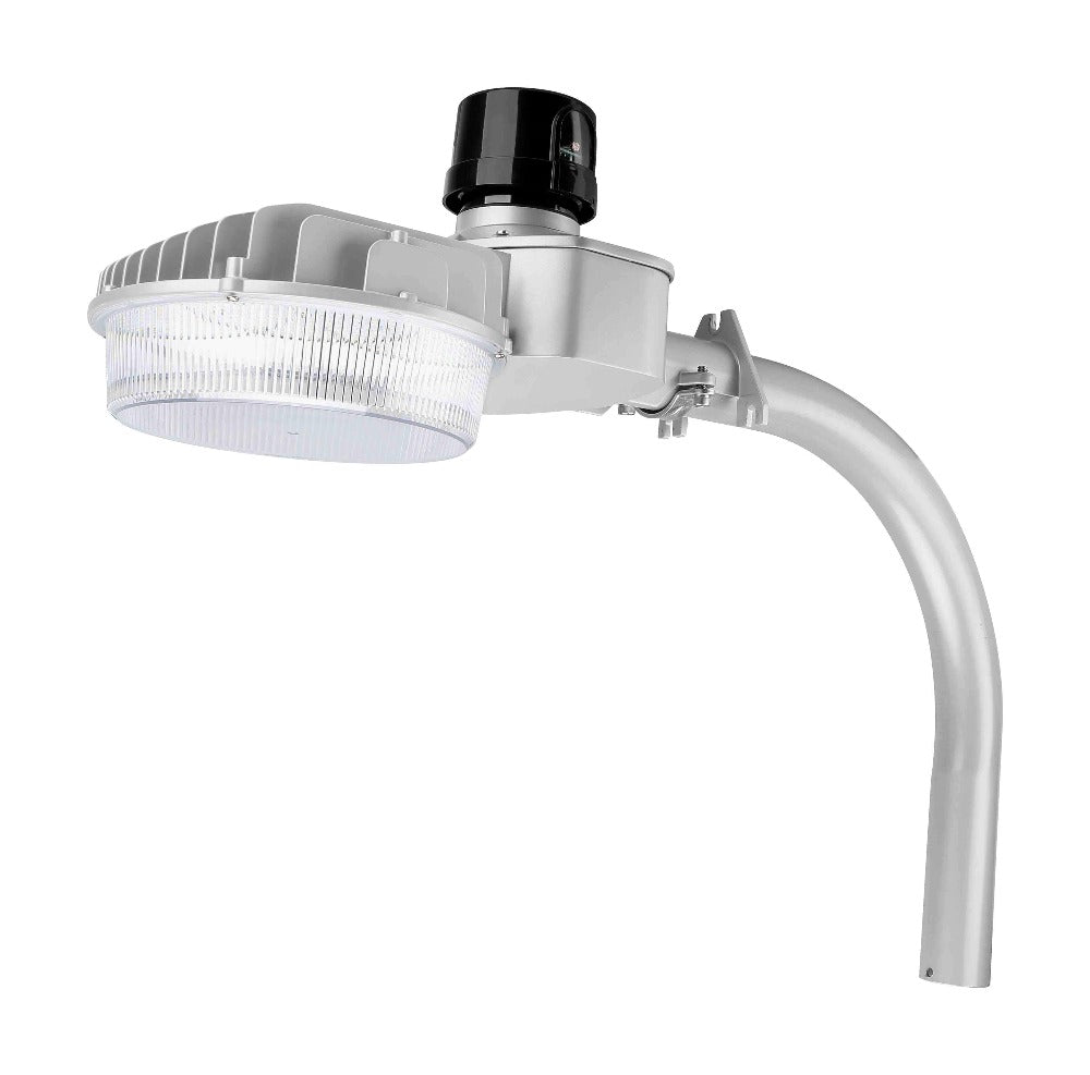 LED dusk to dawn light installed with an arm amount