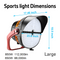 dimensions of konlite 650W LED sports light