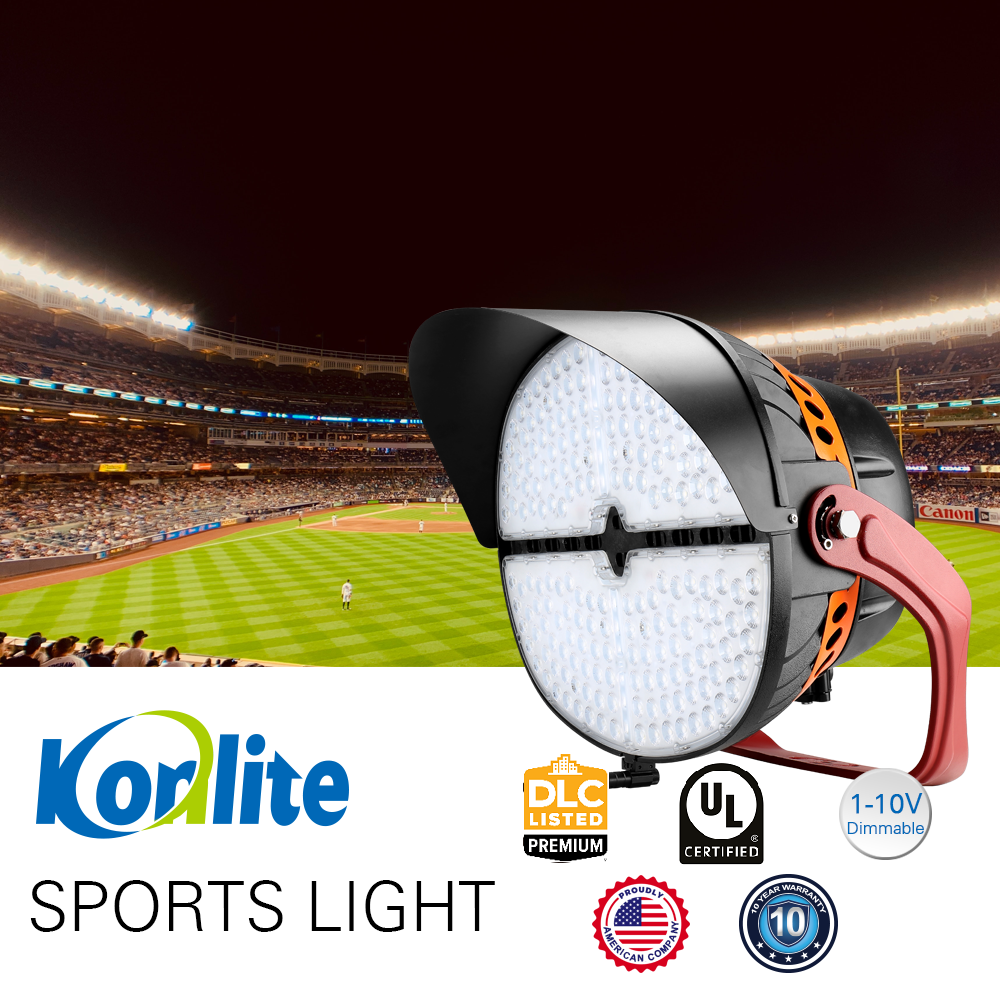 Kicklite Led Light LED Sports Light 850W 115,000lm 57K 277-480V 3H3V 2,000W Equivalents