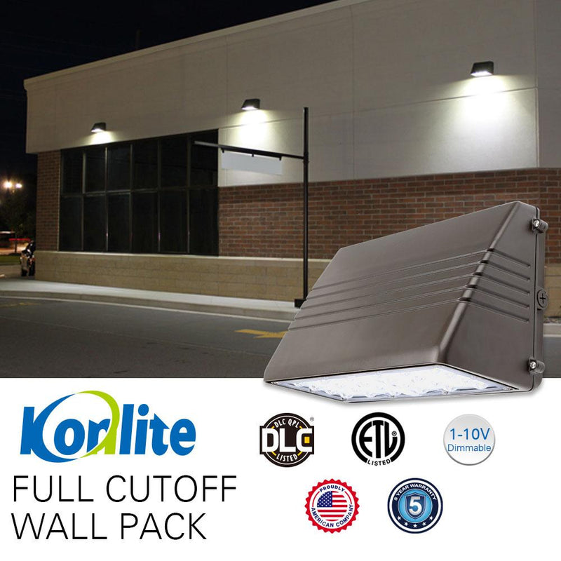 ETL and DLC certified Konlite led wall lights illuminate a pathway