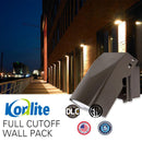 Konlite LED Slim Wall Pack Light - Adjustable - 80W - 10500 Lumens - 5000K - 120-277V - 400W Equal