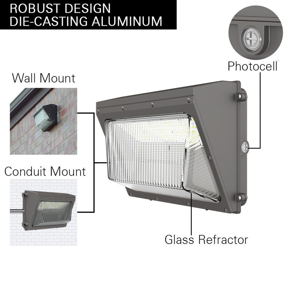 LED Wall Pack light with Photocell