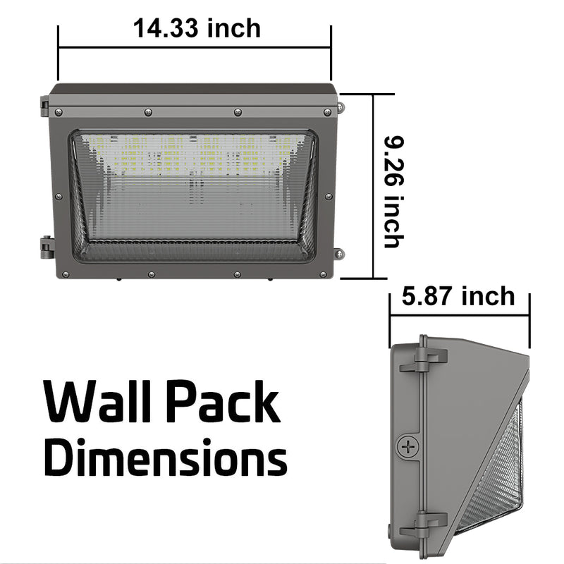 LED Wall Pack Dimensions