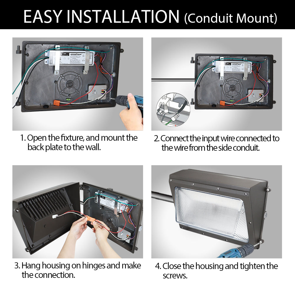 LED Wall Pack light with Photocell